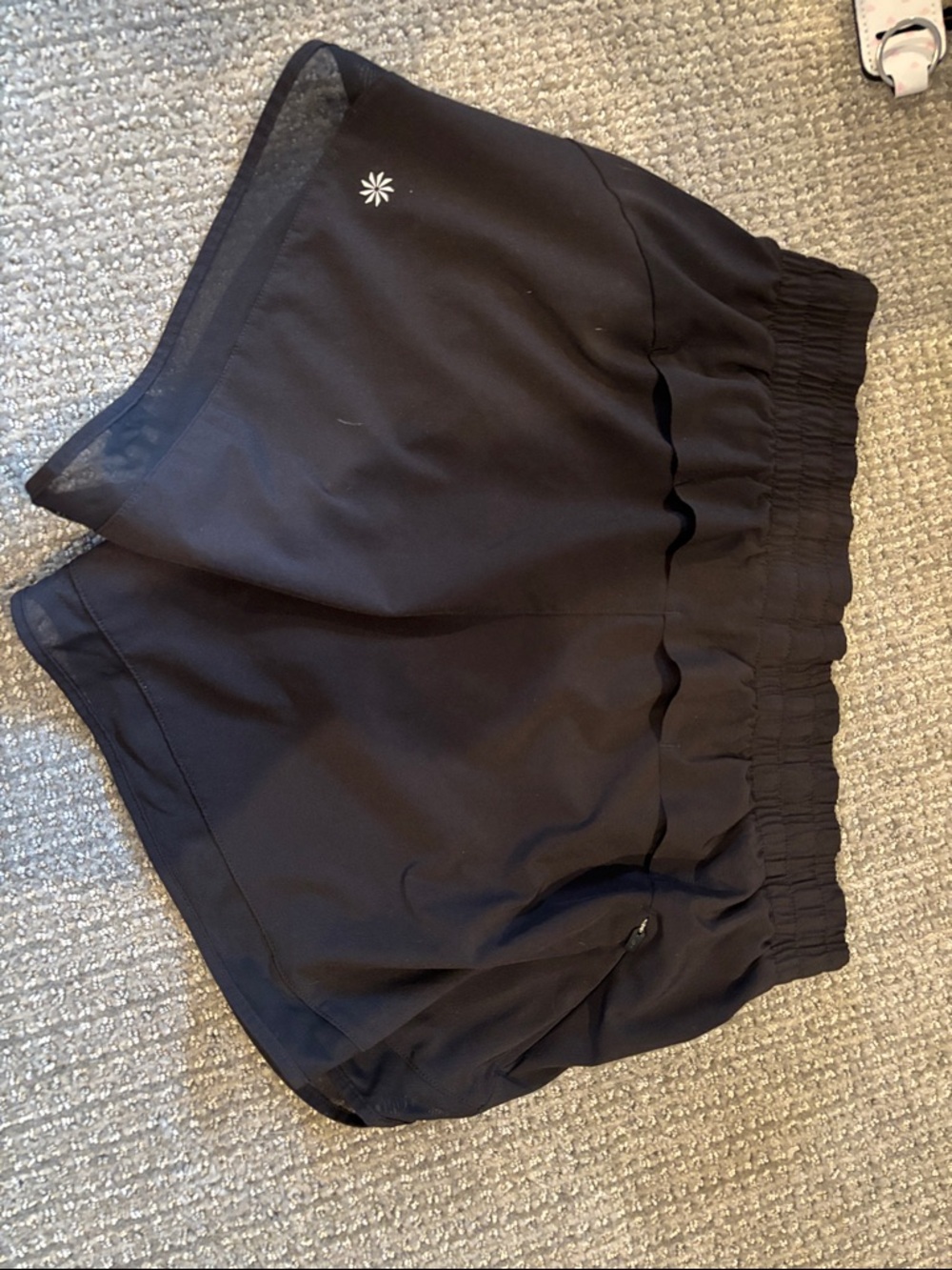 Athleta Black Women's Mesh Racer Run 4” Shorts